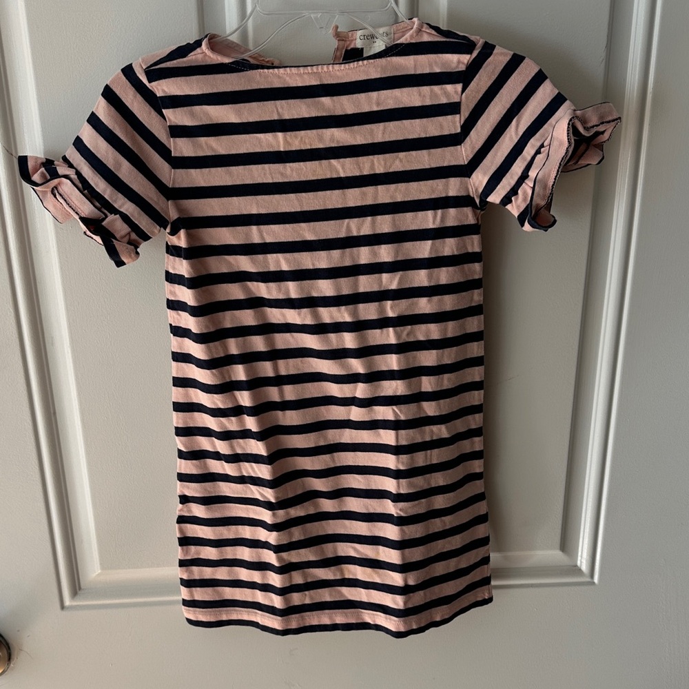 Crewcuts Pink and Navy Striped Kids Dress
